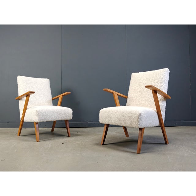 Wood Mid-Century Dutch Armchairs, 1960s, Set of 2 For Sale - Image 7 of 7