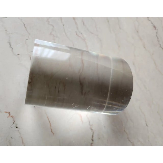 1970s Modern Lucite Paperweight For Sale - Image 9 of 9