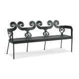 Thomas O'Brien for Century Furniture Augustine Metal Outdoor Garden Bench For Sale