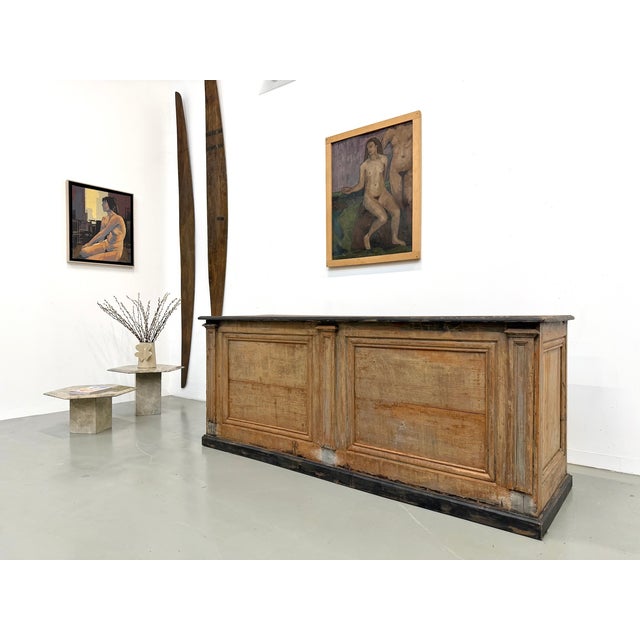 Large Antique Pine Trading Counter, 1890s For Sale - Image 11 of 18