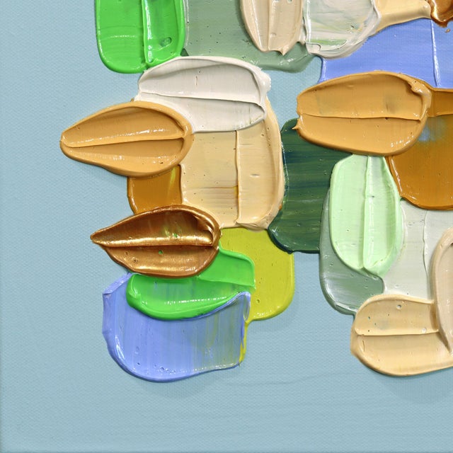 Thread - Impasto Color Drenched Textural Thick Acrylic Paint Abstract Original Artwork by Shiri Phillips For Sale - Image 4 of 9