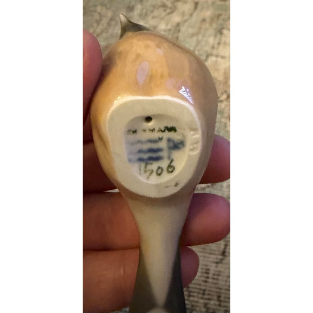 Ceramic Royal Copenhagen “Crested Tit” Porcelain Figurine For Sale - Image 7 of 8