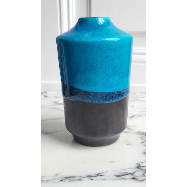 Blue Vase by Jan Bontjes van Beek for Keramische Werkstätten Dehme, 1960s For Sale - Image 8 of 8