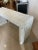 1970s Vintage Palm Beach White Wicker Waterfall Console Table For Sale - Image 5 of 12