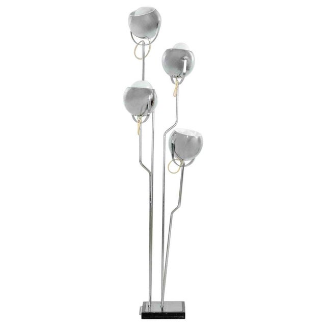 Vintage Chromed Steel Floor Lamp by Goffredo Reggiani, Italy, 1970s For Sale - Image 6 of 6