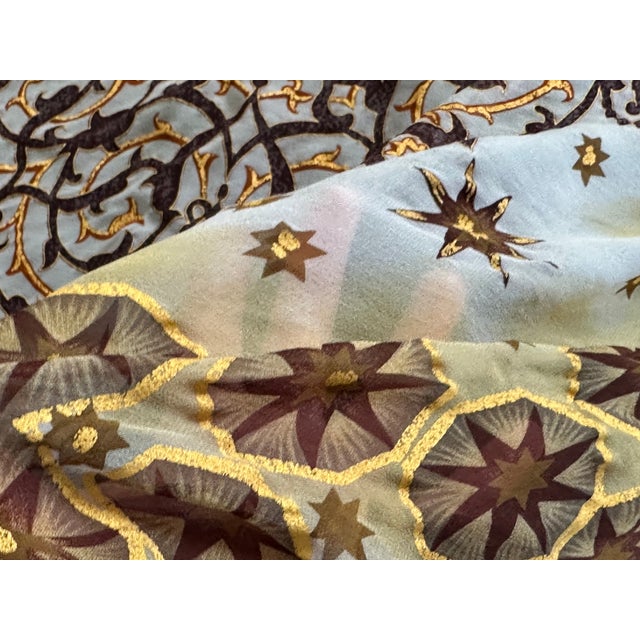Vintage Silk Scarf Designer Textile For Sale - Image 10 of 12
