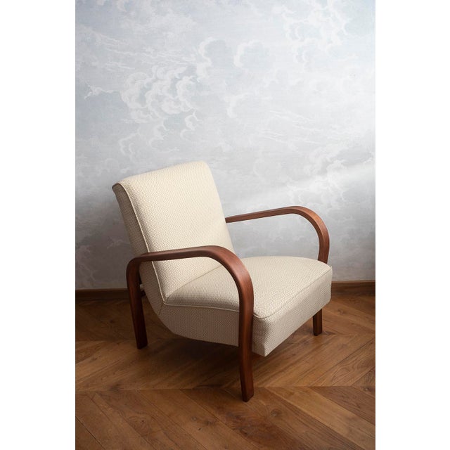 Armchair by K. Koželka & A. Kropáček for Interier Praha, Former Czechoslovakia, 1940s For Sale - Image 4 of 8