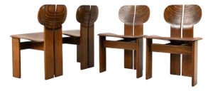 Africa Dining Chairs attributed to Afra & Tobia Scarpa for Maxalto, 1975, Set of 4