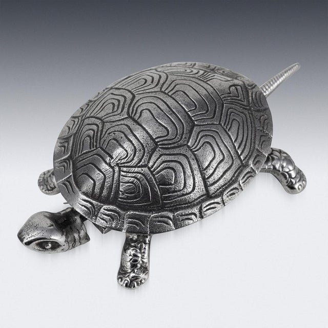 20th Century English Novelty Cast Iron Tortoise Desk Bell, 1910 For Sale - Image 9 of 15