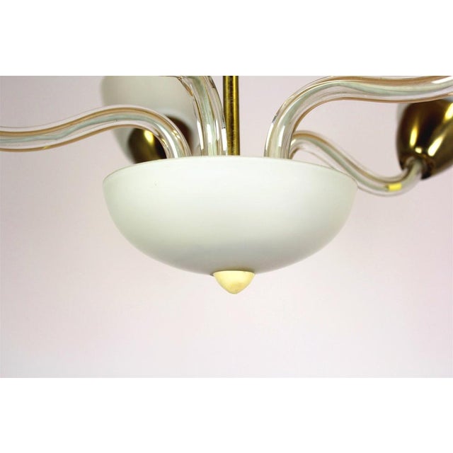 Mid-Century Steel & Glass Pendant Lamp, 1960s For Sale - Image 14 of 16