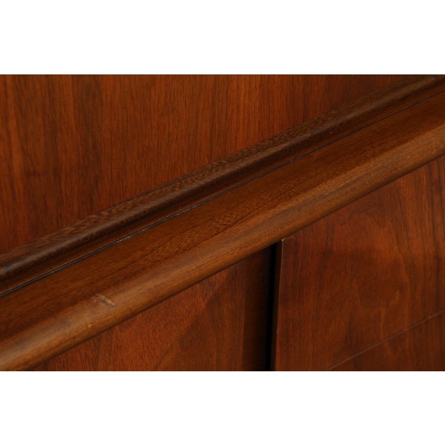 United Furniture Mid Century Modern Walnut High Chest For Sale - Image 13 of 18