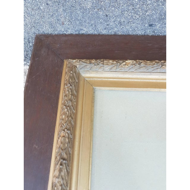 Large Vintage Gilded Wooden Frame, 1920s For Sale - Image 6 of 7
