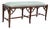 Custom Upholstered Faux Bamboo Bench For Sale
