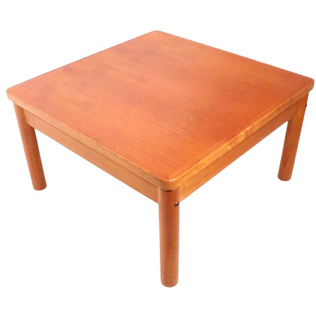 Mid 20th Century Mid Century Danish Modern Square Teak Coffee Table by Trioh C. 1977 For Sale - Image 5 of 7