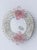 Small Venetian Wall Mirror in Murano Glass with Pink Flowers from Fratelli Tosi, 1970s For Sale - Image 4 of 8