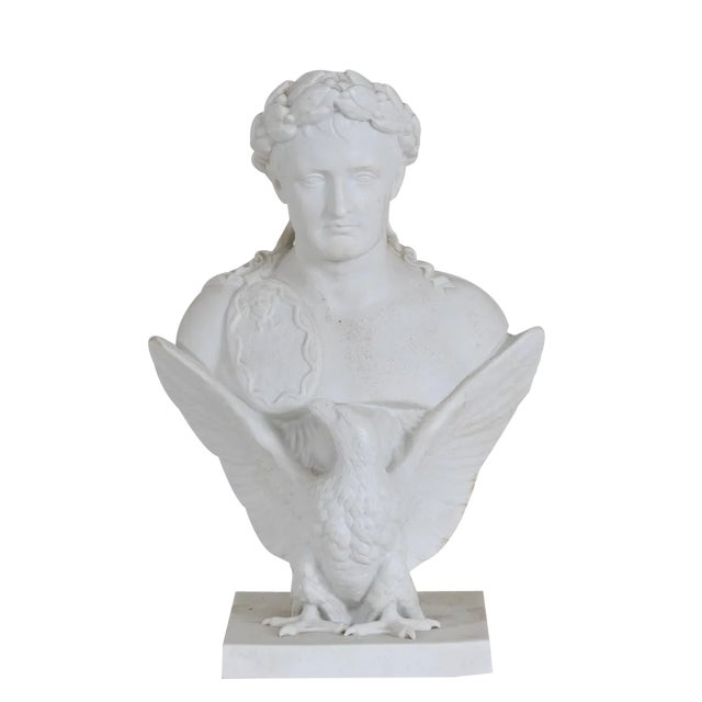 After Bertel Thorvaldsen, Bust of Napoleon Bonaparte, 19th Century, Bisque Porcelain For Sale