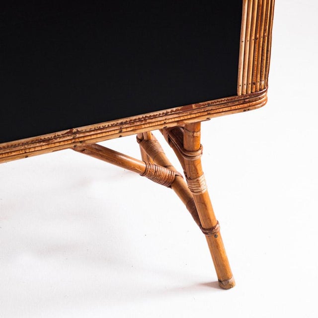 Vintage Cane & Rattan Bar, France, 1950s For Sale - Image 11 of 14