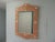 Orange & Natural Faux-Camel Bone Inlaid Floral Pattern Mirror. This is molded plastic, very heavy. Realistic pattern and...