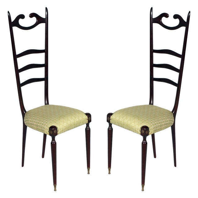 Black Set of Mid-Century Italian Mahogany Chiavari Chairs, 1950s For Sale - Image 8 of 8