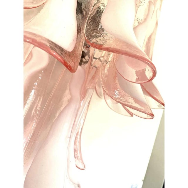 Pink Blush Pink Murano Glass Selle Wall Sconces by Simoeng, Set of 2 For Sale - Image 8 of 14