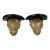 Pair of Vintage Brass Clam Shell Sconces With Black Wood Shelves for Nautical, Palm Beach Regency & Grandmillennial Styles+ See Pics! For Sale