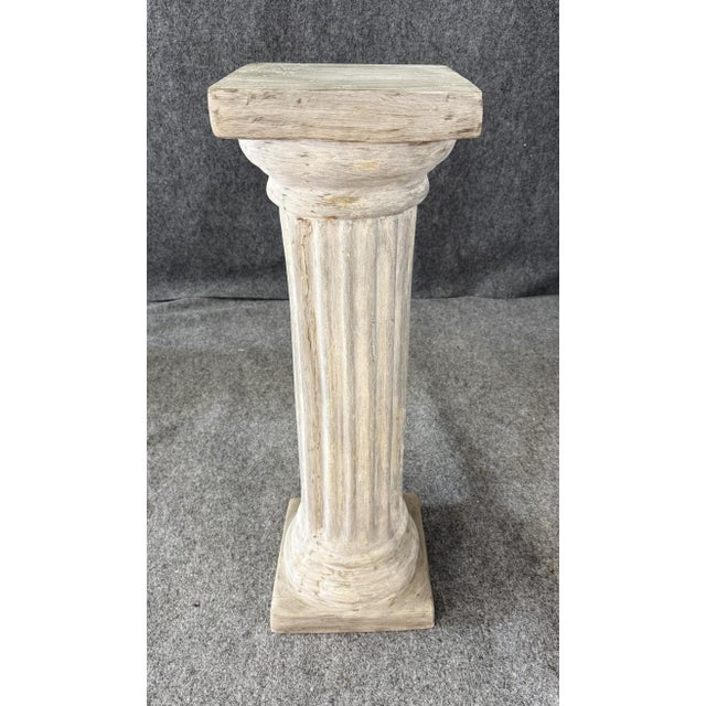 Late 20th Century Gray Roman Column Pedestal For Sale - Image 5 of 10