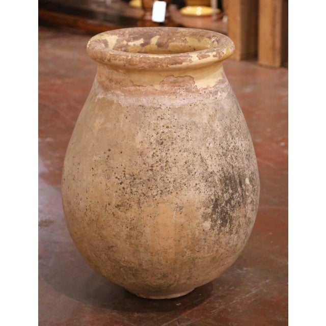 French 18th Century French Provencal Terracotta Olive Oil Jar From Biot For Sale - Image 3 of 8