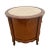 Wood 1960s French Style Round Table With Cabinet and Marble Top Solid Walnut, Swing Door For Sale - Image 7 of 12
