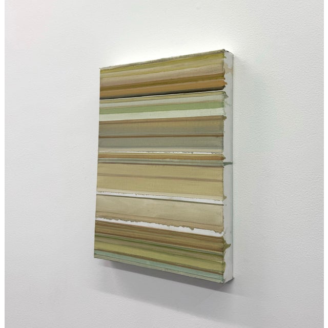2010s Contemporary Signed Striped Abstract Painting on Canvas For Sale - Image 5 of 6