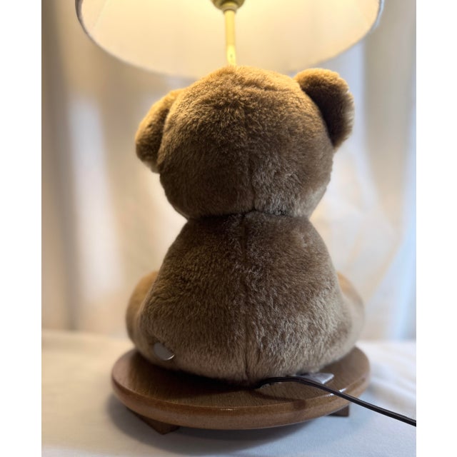 1980s Vintage Adi Toys Teddy Bear Nursery Lamp With Music Box For Sale - Image 5 of 8