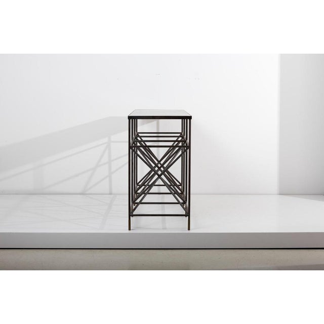Italian Steel & Marble Sideboard or Shelf by Giovanni Ferrabini, 1950s For Sale - Image 11 of 16