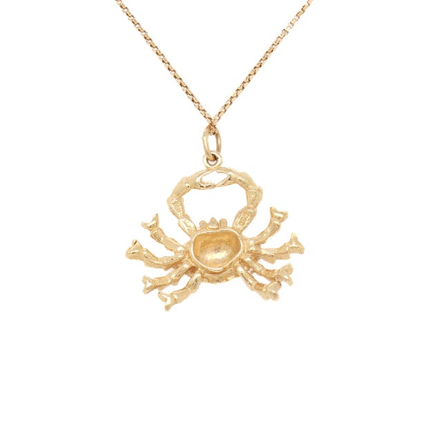 Vintage 14k Gold Figural Crab Pendant or Charm for a Bracelet For Sale - Image 11 of 11