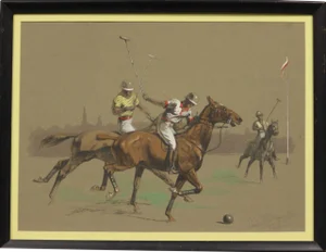 "Deauville Polo" Etching