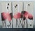 Hand Painted Flamingo Triptych on Fabric For Sale - Image 13 of 13