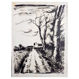 Maurice de Vlaminck, Chemin de Manou (Tete qui Tourne), 1956, Lithograph For Sale