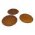 In the Style of Kay Bojesen / Finn Juhl- Set of 3 Vintage Solid Teak Dinner Plates Labeled For Sale