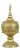 Large Golden Wooden Offering Bowl, 1950s For Sale