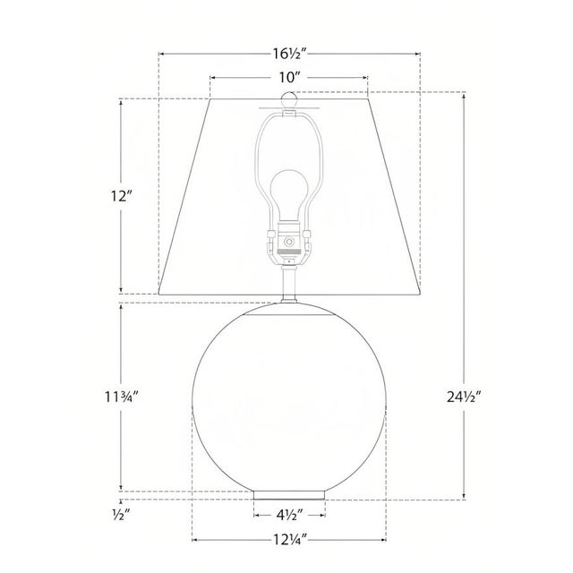 Visual Comfort AERIN for Visual Comfort Signature Morton Table Lamp in Clear Glass with Linen Shade For Sale - Image 4 of 4