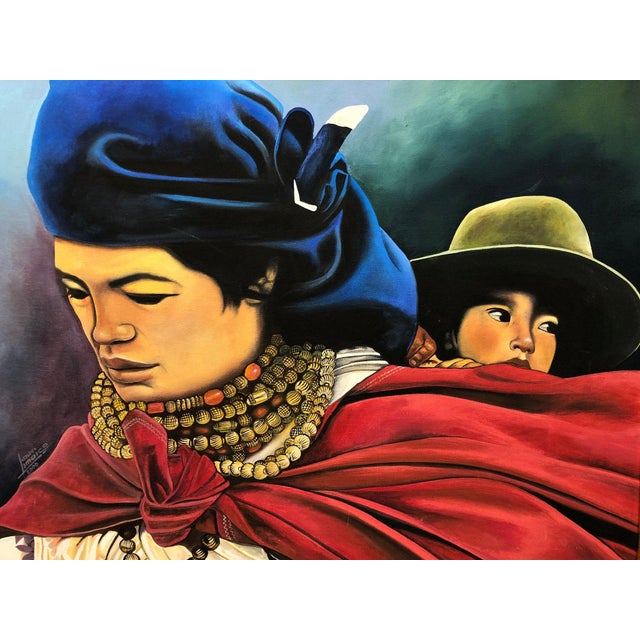 Parent & Child – Original Signed Oil on Canvas (2000) For Sale - Image 6 of 6