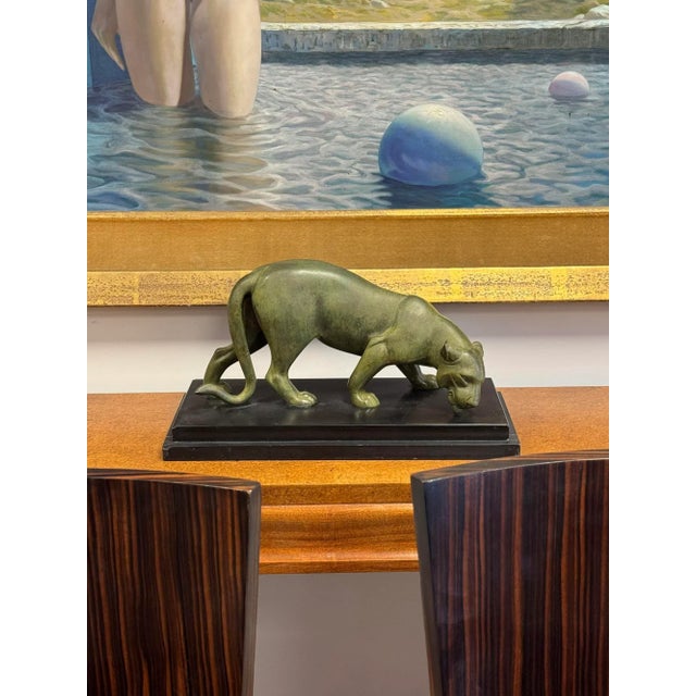 French Art Deco Patinated Bronze Panther by Irénée Rochard, 1920s For Sale - Image 15 of 16