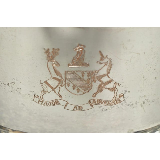 F.B. Rogers Silver Co. Vintage Fb Rogers English Regency Silver Plated Coat of Arms Covered Ice Bucket For Sale - Image 4 of 17
