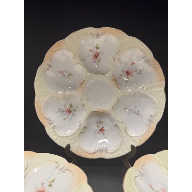 Traditional 3 Antique German Weimar Porcelain Oyster Plates For Sale - Image 3 of 3