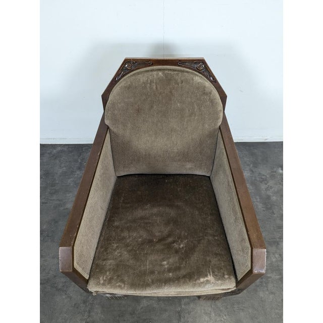 Art Deco Mahogany Lounge Chair For Sale - Image 4 of 9