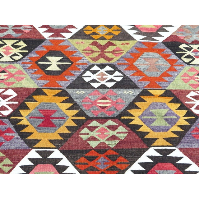 1960s Vintage Turkish Kilim - 57"x89" For Sale - Image 4 of 12