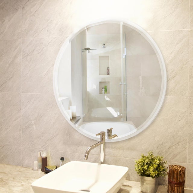 Plastic Clare Round Mirror For Sale - Image 7 of 10