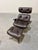 Eames Mid Century Modern Eames Style Lounge Chair and Ottoman, Brown Leather and Oak c.1960’s For Sale - Image 4 of 12