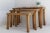 Vintage French Brutalist Nesting Tables in Oak, 1960, Set of 3 For Sale - Image 10 of 12