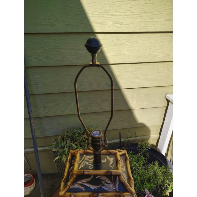 Sarreid Ltd. 1960s Sarreid Excellent Chinoise28 "Faux Bamboo Monkey Table Lamp For Sale - Image 4 of 13