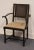 Vintage Antique BERKEY & GAY Solid Walnut Rustic European Dining Arm Chair 34.25" High 21.5" Wide 19" Deep Seat: 18.5"...