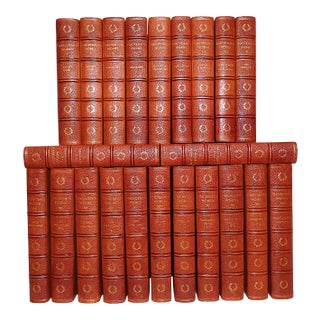 Late 19th Century Decorative and Illustrated Volume Set, William Makepeace Thackeray's Works - 22 Books For Sale